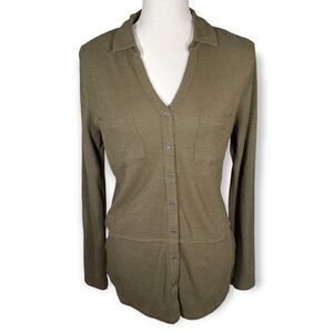 SONOMA ARMY GREEN TOP SZ.M EUC